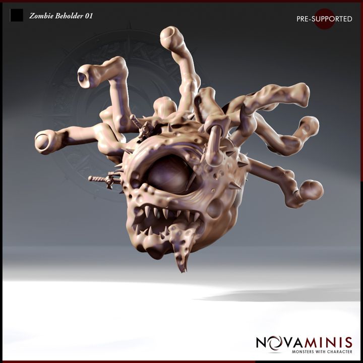 3D Printable Zombie Beholder 01 by NovaMinis